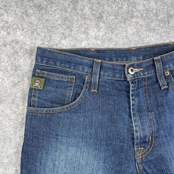 Cinch Cut Off Jean Short Adult Men's 32 Western Baggy Dark Wash Distressed - Picture 2 of 8